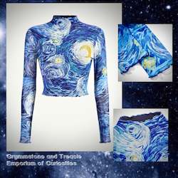 Clothing: Starry Night Long Sleeve Mesh Top