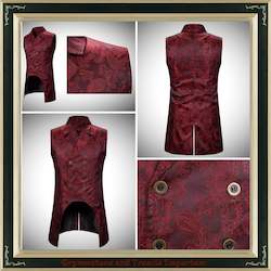 Victorian Gothic Tailed Brocade Waistcoat