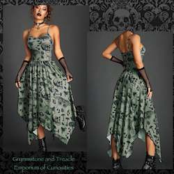 Clothing: Sage Dreamland Handkerchief Hem Dress - Size 12