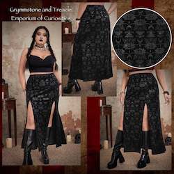 Clothing: Velvet Victorian Lamplight Double Split Skirt - Size 16
