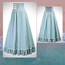 High Waist Seaside Stripes Victorian Skirt - 12 to 14