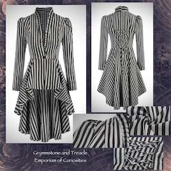 Clothing: Divination Striped High-Low Jacket