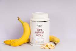 Frontpage: 100% Natural Whey Protein 500g - Banana Milkshake