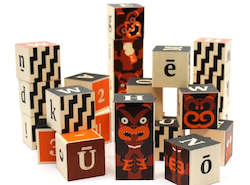 Gift: Māori Design Alphabet Blocks - Education and Play set