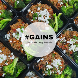 Health food: 'GAINS' Challenge Pack.