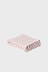 Dusky Pink Baby Blanket - Basketweave 100% Merino