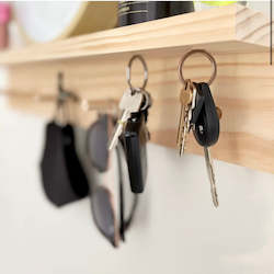 Peg Shelf & Magnetic Key Holder