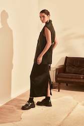 Jasmine Satin Skirt - Black