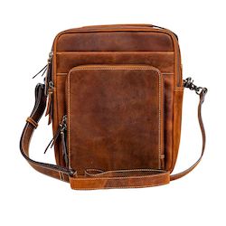 Internet only: Kody - Aged Leather - 4 Pocket Satchel