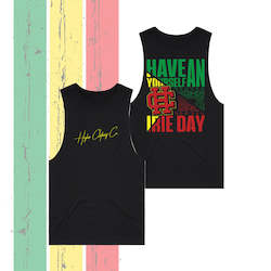 Screen printing: HAVE AN IRIE DAY TANK
