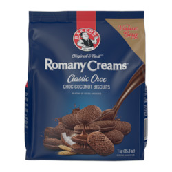 Biscuits And Crackers: Bakers Romany Creams - Classic Choc 1kg