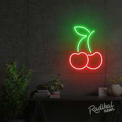 Lets Party: "Cherry Up" Cherries Neon Sign | Mini