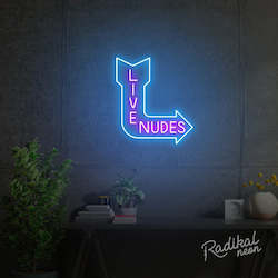 A Little Bit Naughty %F0%9F%94%9E: Live Nudes Neon Sign
