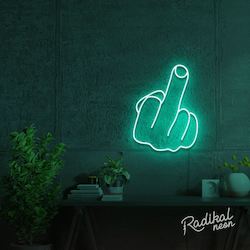 A Little Bit Naughty %F0%9F%94%9E: Middle Finger Neon Sign