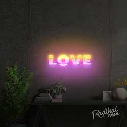 For The Lovers: "Vintage Vibes" LOVE Neon Sign