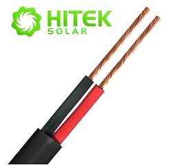 Solar On The Go: High Quality 5m x 5mm Twin Core DC Flex Cable with Black Outer Sheath (2.89mm2 conductor)