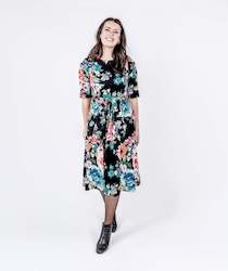 Clothing manufacturing - womens and girls: Black Floral Dress