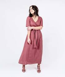 Clothing manufacturing - womens and girls: Persian Pink Wrap Dress