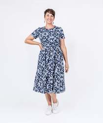 Clothing manufacturing - womens and girls: Juli Dress - Navy Floral