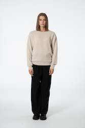Clothing manufacturing - womens and girls: MERINO Unisex Sweater - Almond White