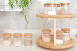 Frontpage: 12 Herbs and Spice Jars (200mls)  with 2 Tier Turntable