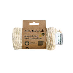Ecobags: Organic Cotton String Bags - Set of 2 (Medium)