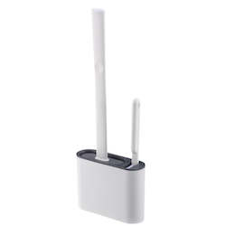 TPR Toilet Brush with Holder Set- Silicone Bristles