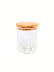 Glass Storage Jar with Bamboo lid -500ml