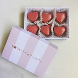 Chocolate: 6 Passion Fruit Heart Bonbons