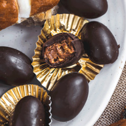 Chocolate: 9 Peanut Butter Dark Chocolate Eggs