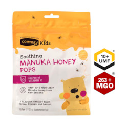Kids Soothing Pops With UMFâ¢ 10+ MÄnuka Honey