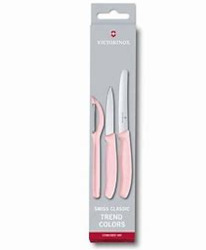 Victorinox Paring Knife Set W Peeler - Pink