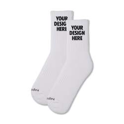 White Custom Athletic Socks