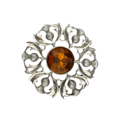 Jewellery: Thistle Plaid Brooch -  Cairngorm