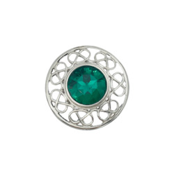 Jewellery: Green Plaid Brooch