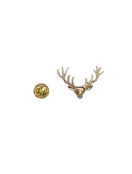 Jewellery: Gold Stag Pin