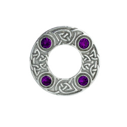 Accessories: Purple Celtic Brooch