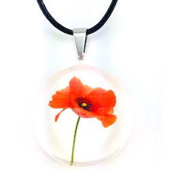 Jewellery: White Poppy Pendant