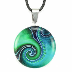 Jewellery: Turquoise Dot Wave Pendant