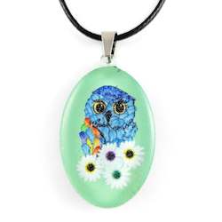 Jewellery: Green Owl Pendant