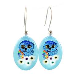 Jewellery: Blue Owl Earrings