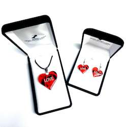 Jewellery: Heart Pendant & Earring Set