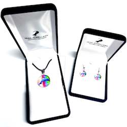 Jewellery: Rainbow Dolphin Pendant & Earring Set