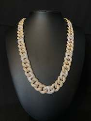 GC link cuban chain - gold/white gold
