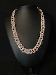 GC link cuban chain - Rose/white gold