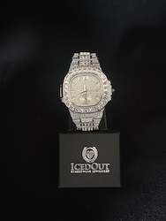 IcedOut Baguette Watch - Stainless Steel