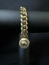 12mm Lion Clasp Cuban bracelet - Gold