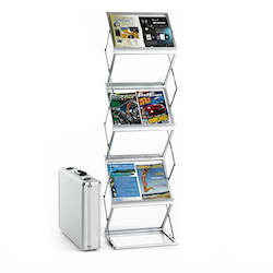 Product display assembly: Concertina  A3 Double Sided Brochure Stand