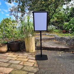 Product display assembly: Upright Black A3 Portrait Sign Holder Single or Double Sided