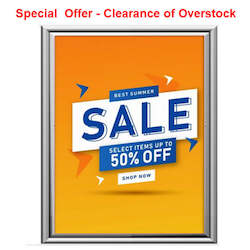 Product display assembly: Clearance Offer -  5 x A2 Double Extrusion Premium Snap Frames